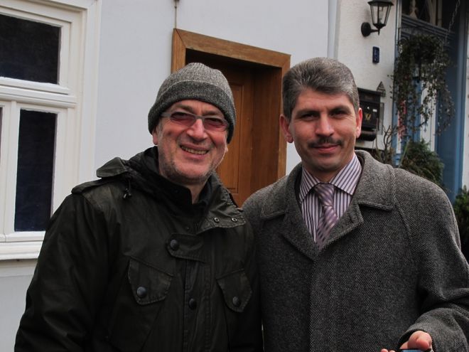 Pfarrer Dr. Ulrich Bock und der Imam der muslimischen Gemeinde Mehmet Cemal Pekacar